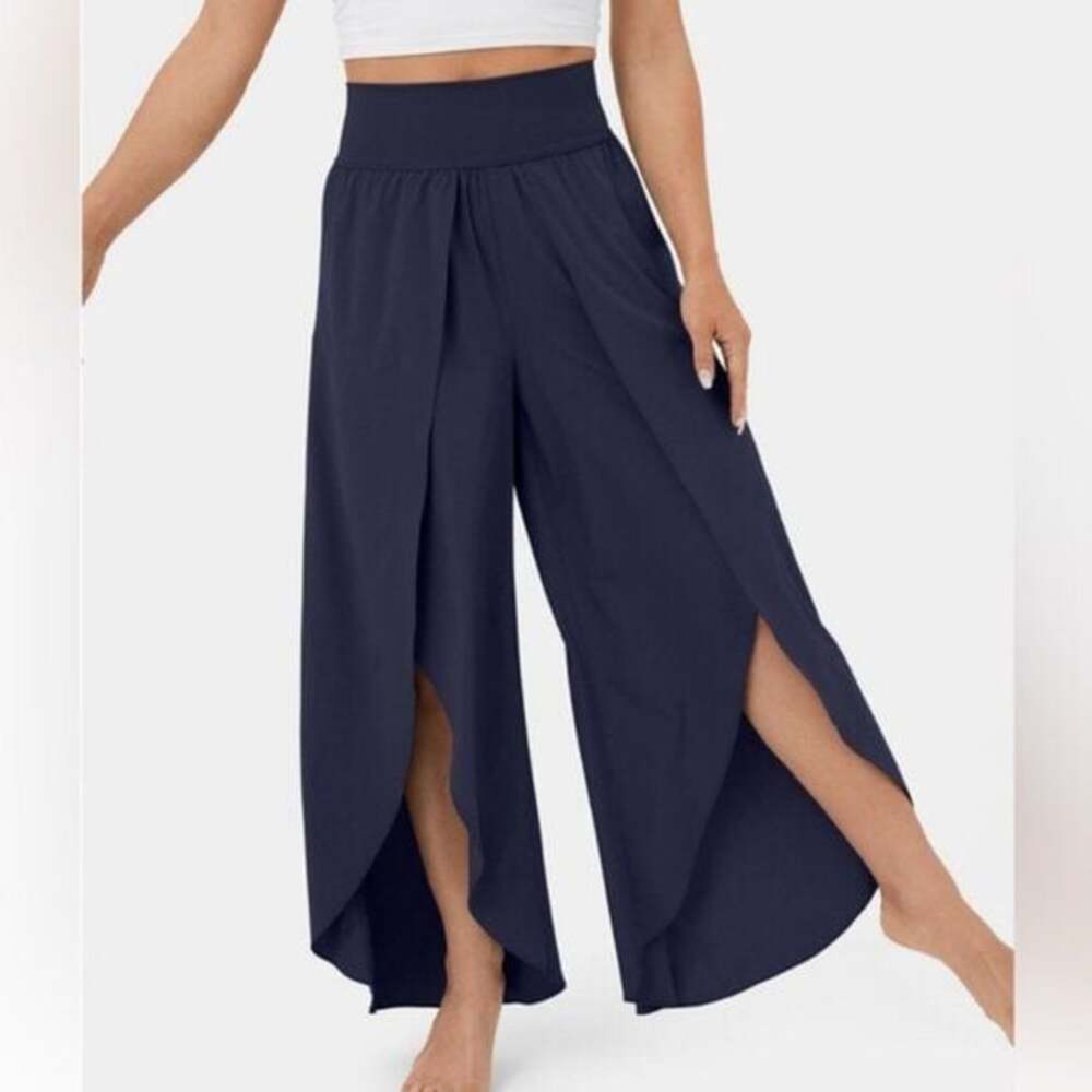 HALARA Breezeful™ High Waisted Palazzo Flowy Split Wide Leg Quick Dry Pant - Picture 2 of 4